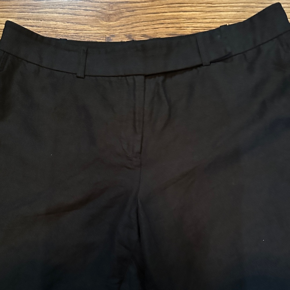Ann Taylor LOFT Petites Black Linen Tailored Bermuda Shorts - Picture 3 of 6